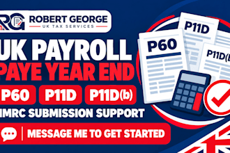 do UK payroll paye year end, p60, p11d and hmrc submission for employers on time