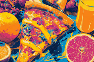 food pop art of your food pop art