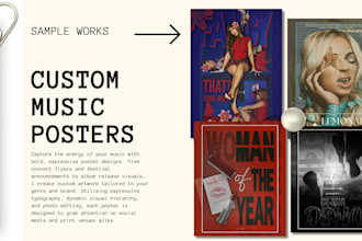 do custom designed music posters for instagram
