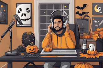 write spooky halloween podcast scripts and horror stories
