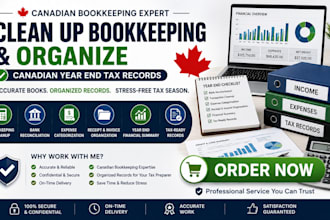 clean up bookkeeping and organize canadian year end tax records