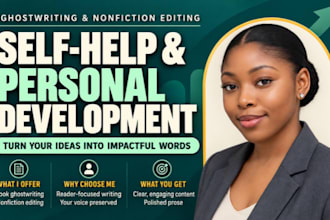 ghostwrite self help and personal development writitng and non fiction editor