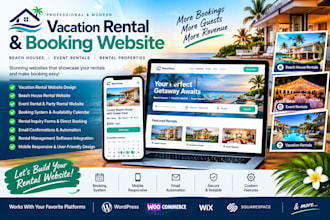 build vacation rental, beach house and event rental booking websites
