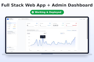 build a custom full stack web app with admin dashboard