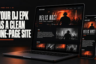 build one page clickable epk website media kit for your dj or band press kit