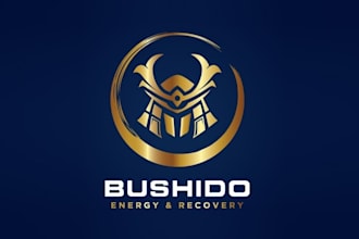 make samurai helmet logo for a dynamic new product line
