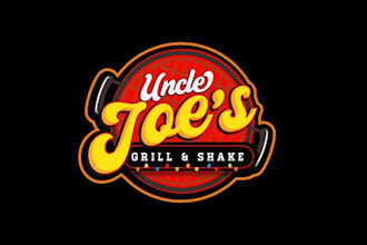 design restaurant grill shake business brand logo