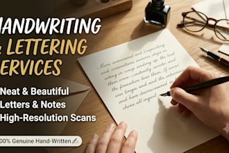 write neat and clean handwritten letters or notes