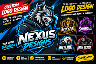 design custom mascot logo for schools teams and sports apparel