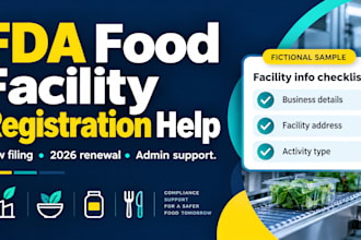 help with fda food facility registration and 2026 renewal