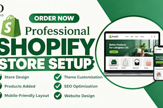 set up your shopify store, shopify website, shopify store design,shopify seo