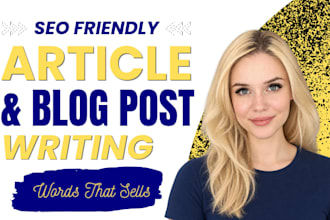 do SEO article writing, blog posts, GEO content writing and blog content writing