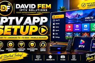 set up iptv player apps on smart tvs, android TV