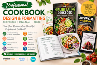 write recipes and design a professional design cookbook,
