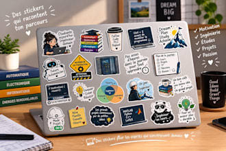 provide printable engineering student stickers pack PDF