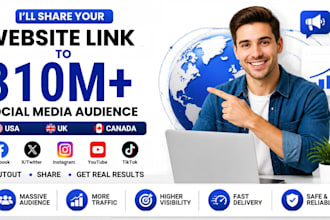 share link website promotion link promotion social medial marketing fb ig tiktok