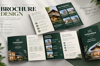 design a professional bi fold and tri fold brochure