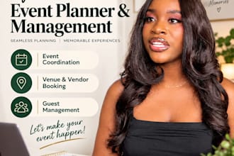 provide virtual event planning and coordination support