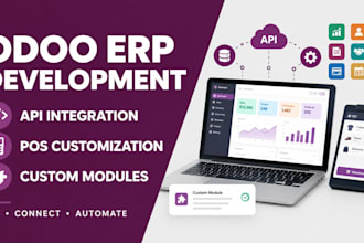 integrate odoo API, customize pos and develop custom modules