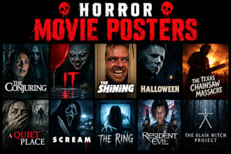 design a professional horror movie poster for your film