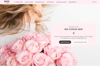 72hrs dynamic flower shopify store florist website flower store flower website