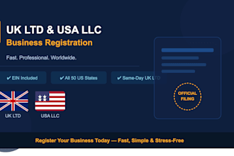 do UK ltd company registration, setup uk ltd company, USA llc, vat registration