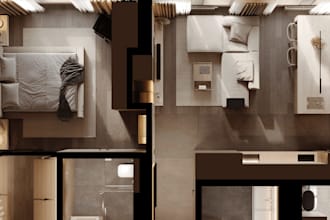 model 3d buildings and 3d props,