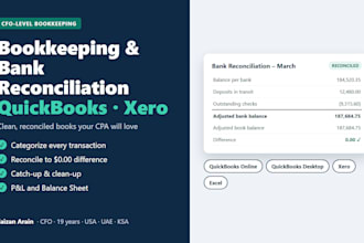 do bookkeeping and bank reconciliation
