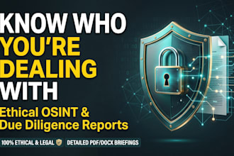 conduct deep osint research on businesses, entities, or individuals