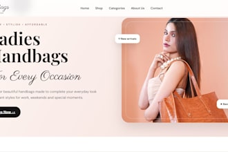 design a modern responsive ladies handbag , fashion website