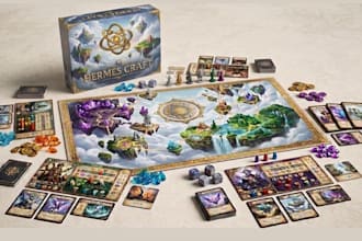 create board game art and card game illustration  box art and rulebook