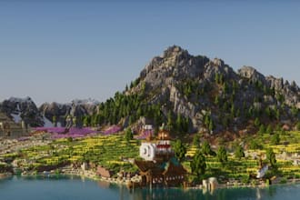 build a custom minecraft map, terrain, landscape, and world in bedrock and java