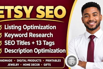 etsy seo for etsy store etsy listing with keyword research to boost etsy sale