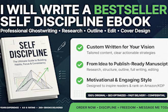 write a best selling self help e book on self discipline