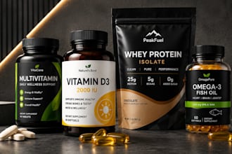 design suppliment packaging vitamin labels and nutrition product packaging