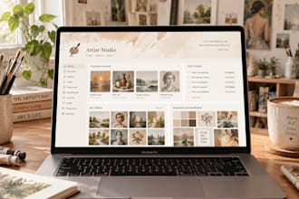 design aesthetic notion template for artists