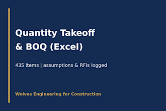 prepare a detailed quantity takeoff and boq for your construction project