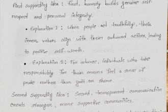 handwrite notes and letter