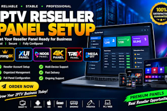 setup for you reseller strong8k, xui panel, noos panel, 4k, trex panel, mega pan