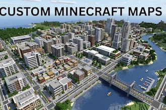 build custom minecraft map, city map, spawn, adventure world, and terrain