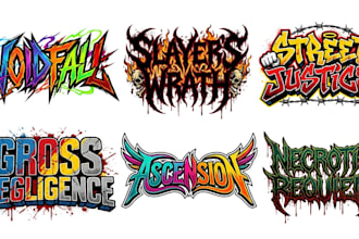 create bold hardcore crossover thrash metallic hardcore logo