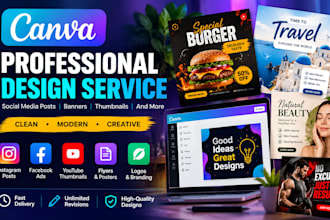 design social media posts and banners in canva