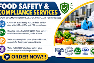 write fda compliant fsvp plan and hazard analysis for food importers and brands