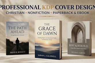 design amazon KDP, ebook and paperback covers