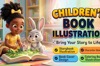 create children story book illustration, story illustration book illustration