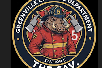 design high quality custom fire department logo with unlimited revision