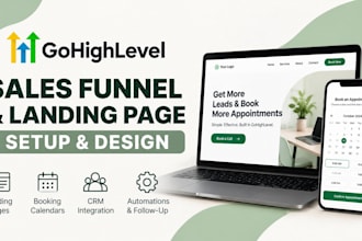 build a gohighlevel sales funnel landing page and booking system