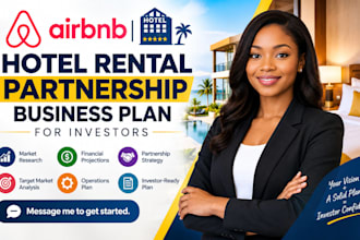 write airbnb hotel rental partnership business plan for investors