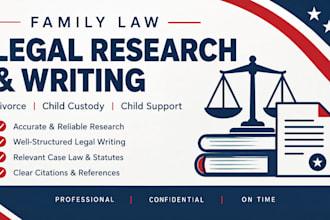 family law legal research divorce child custody child support legal writing