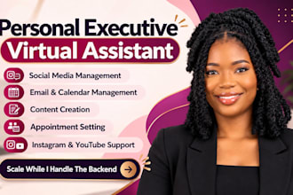 be personal virtual assistant, executive assistant, creative virtual assistant